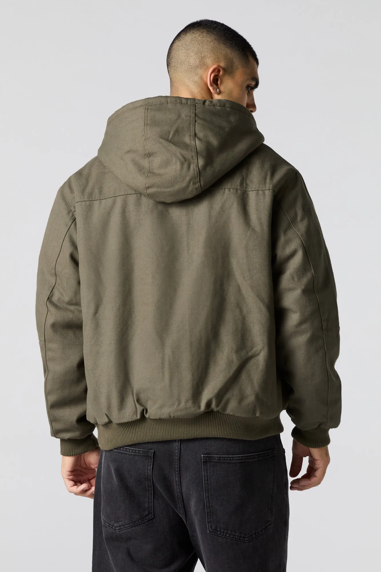 Sherpa Lined Zip-Up Jacket sold by Urban Planet product image thumbnail 2
