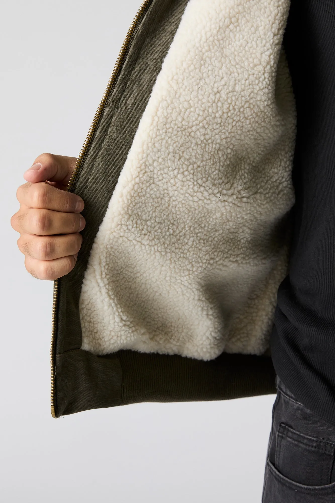 Blouson doublé de Sherpa avec fermeture à glissière sold by Urban Planet product image thumbnail 4