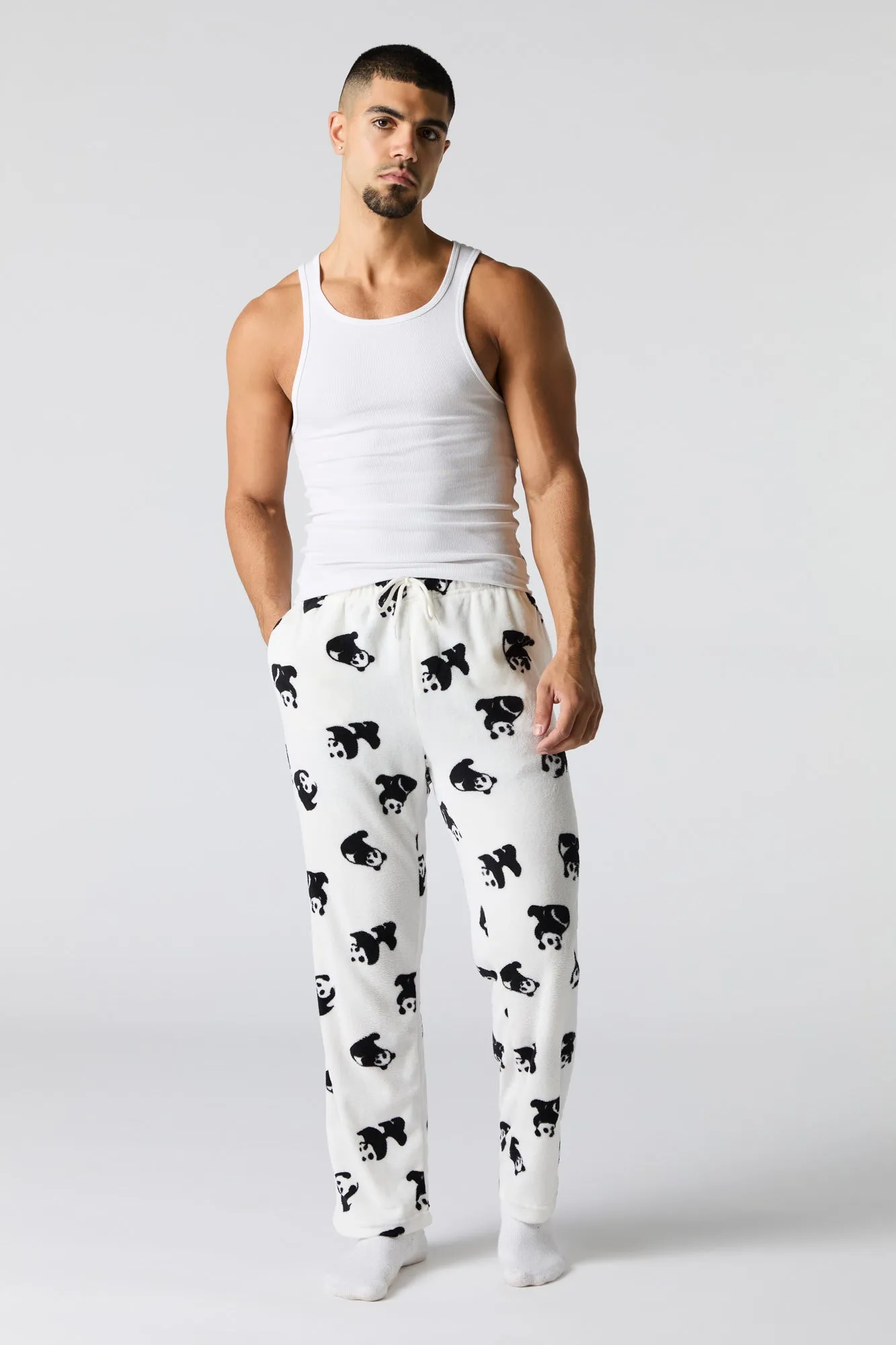Pantalon de pyjama en peluche à imprimé Panda sold by Urban Planet product image thumbnail 2