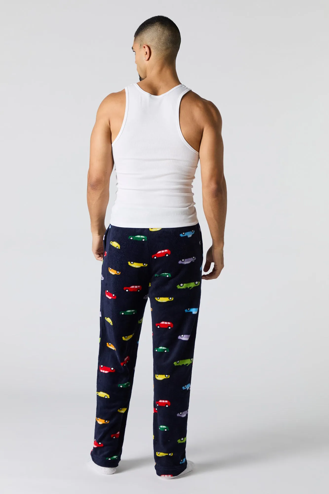 Car Print Plush Pajama Pant sold by Urban Planet product image thumbnail 3