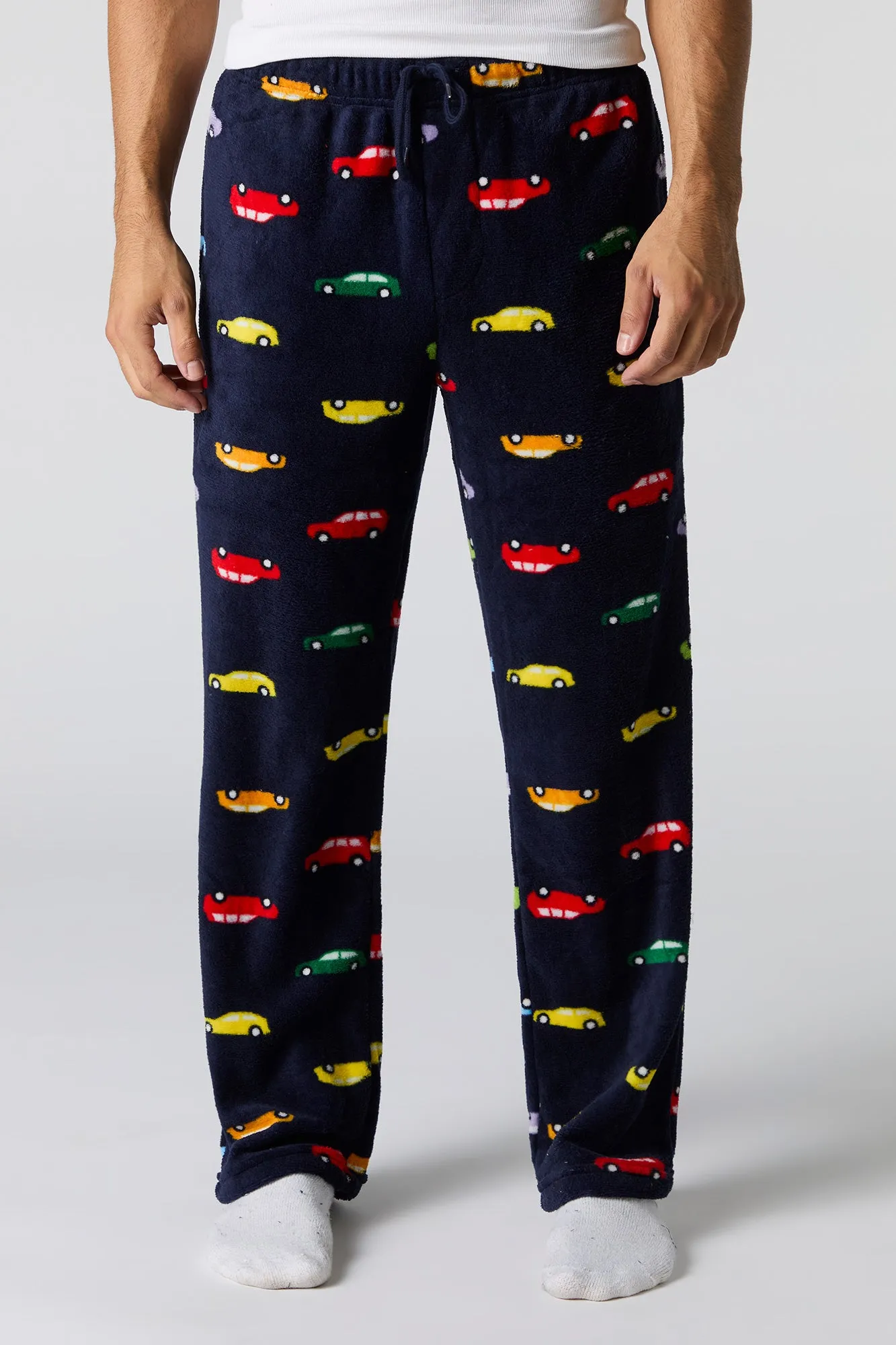 Car Print Plush Pajama Pant sold by Urban Planet