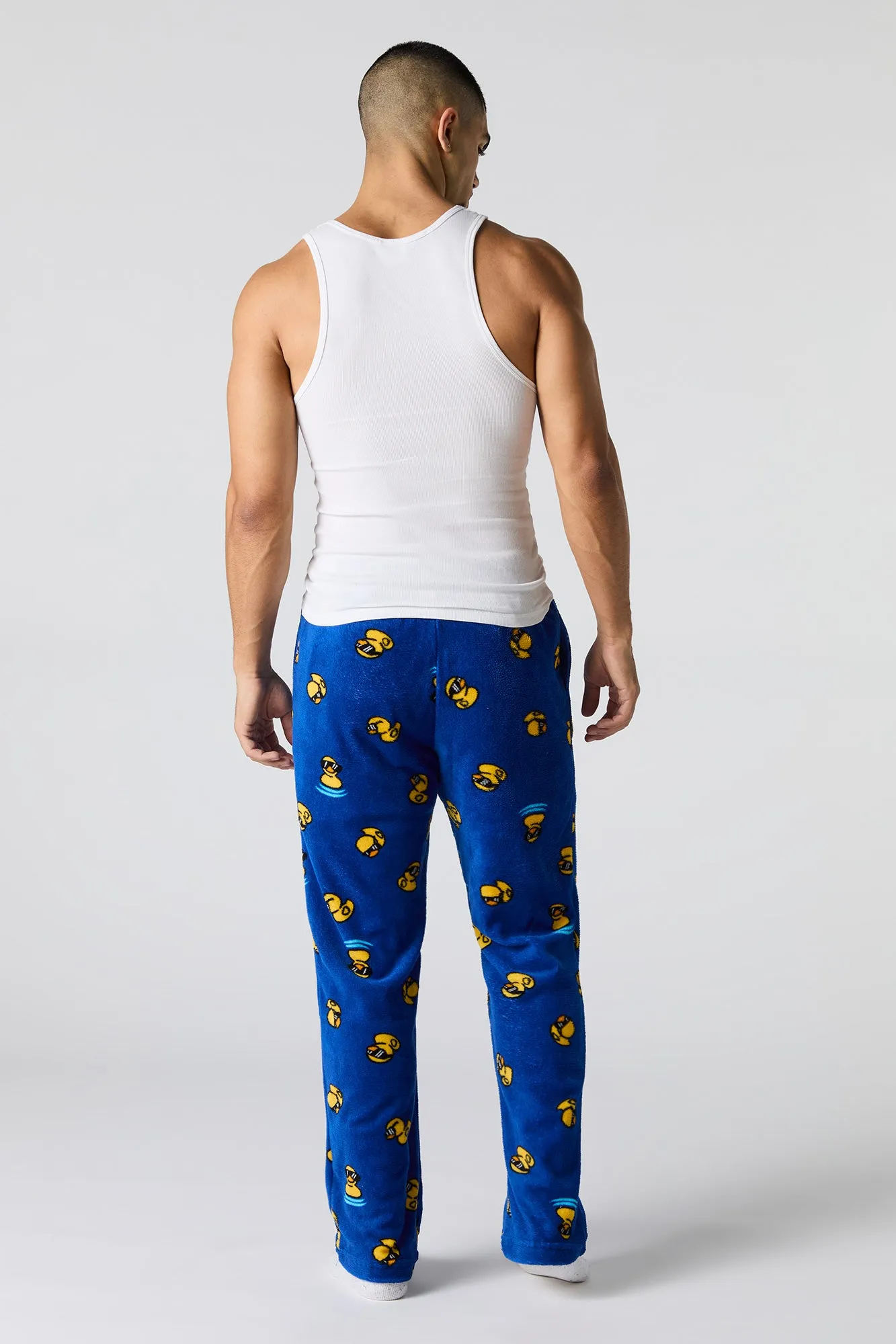 Rubber Duck Print Plush Pajama Pant sold by Urban Planet product image thumbnail 3