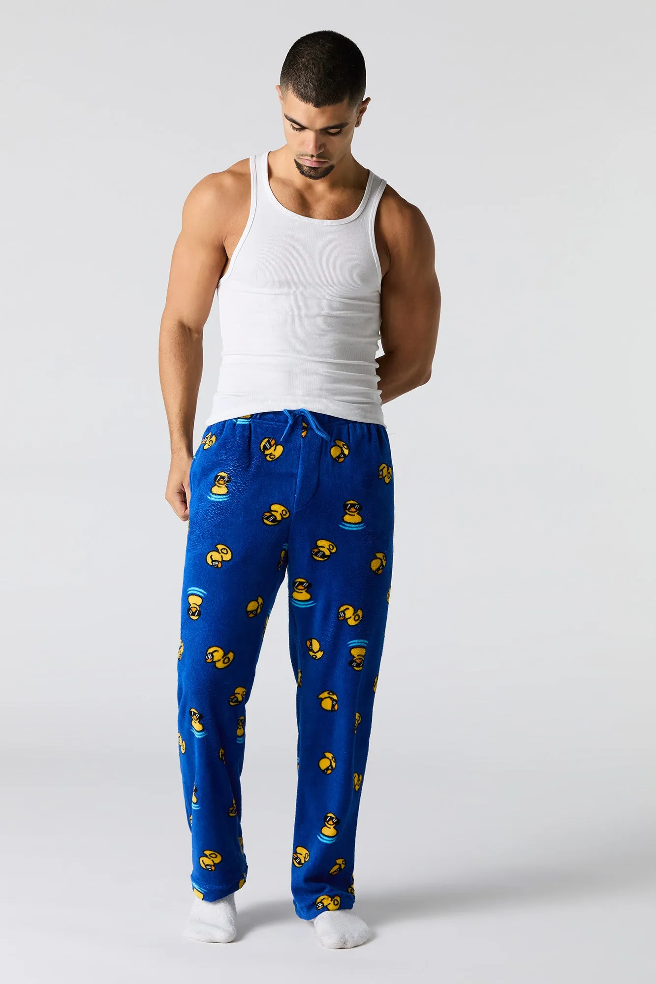 Rubber Duck Print Plush Pajama Pant sold by Urban Planet product image thumbnail 2