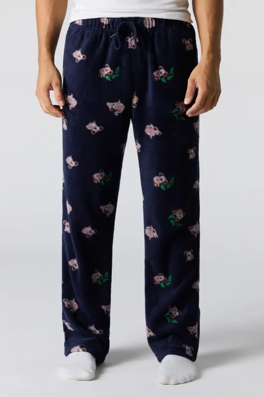 Koala Print Plush Pajama Pant sold by Urban Planet