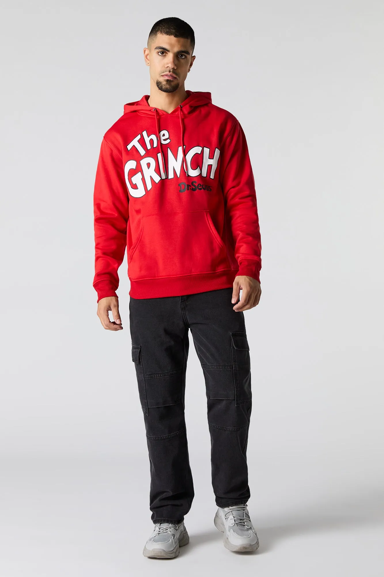 The Grinch Graphic Red Fleece Hoodie sold by Urban Planet product image thumbnail 3