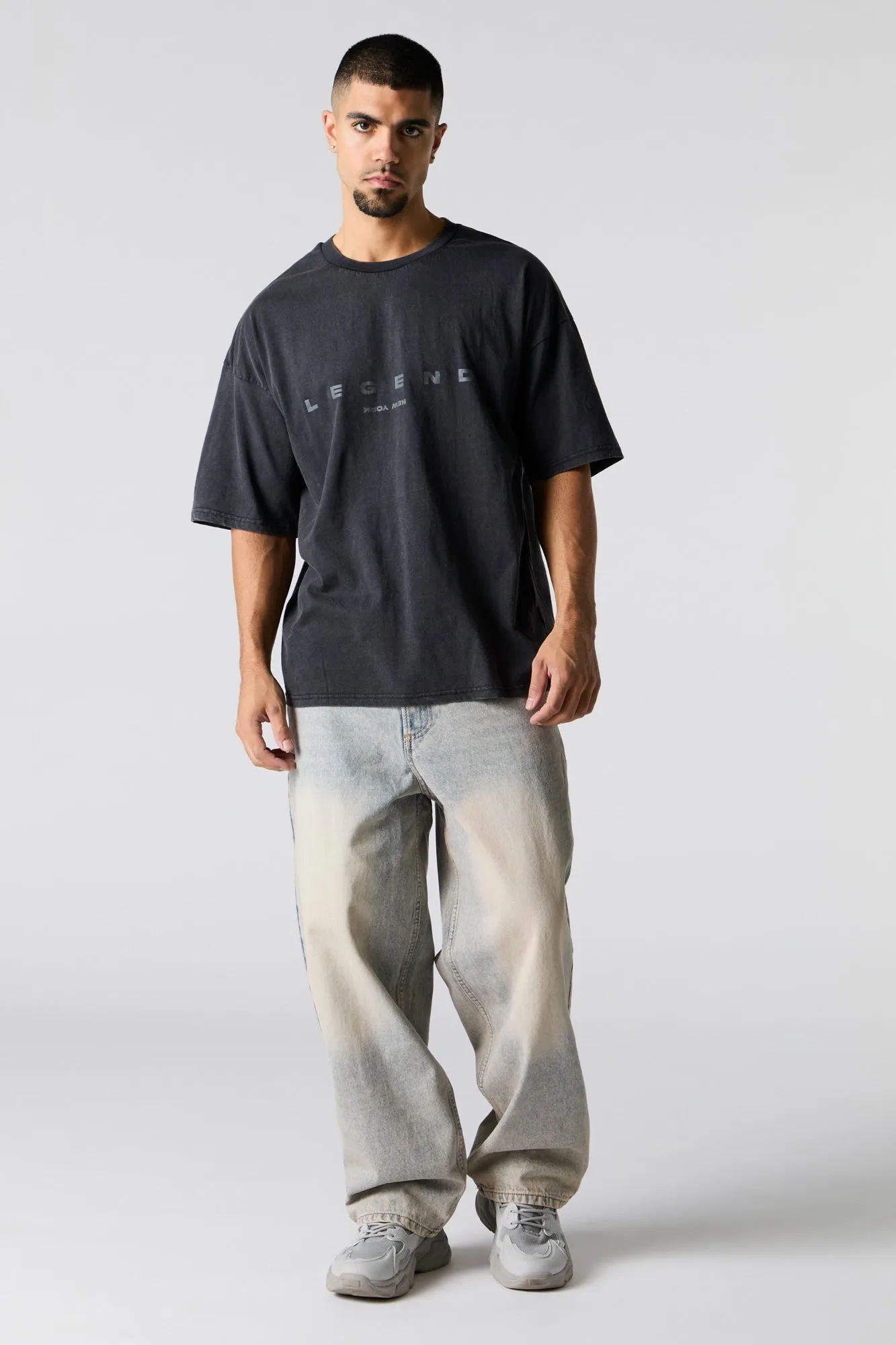 Embroidered Back Oversized Graphic T-Shirt sold by Urban Planet product image thumbnail 2