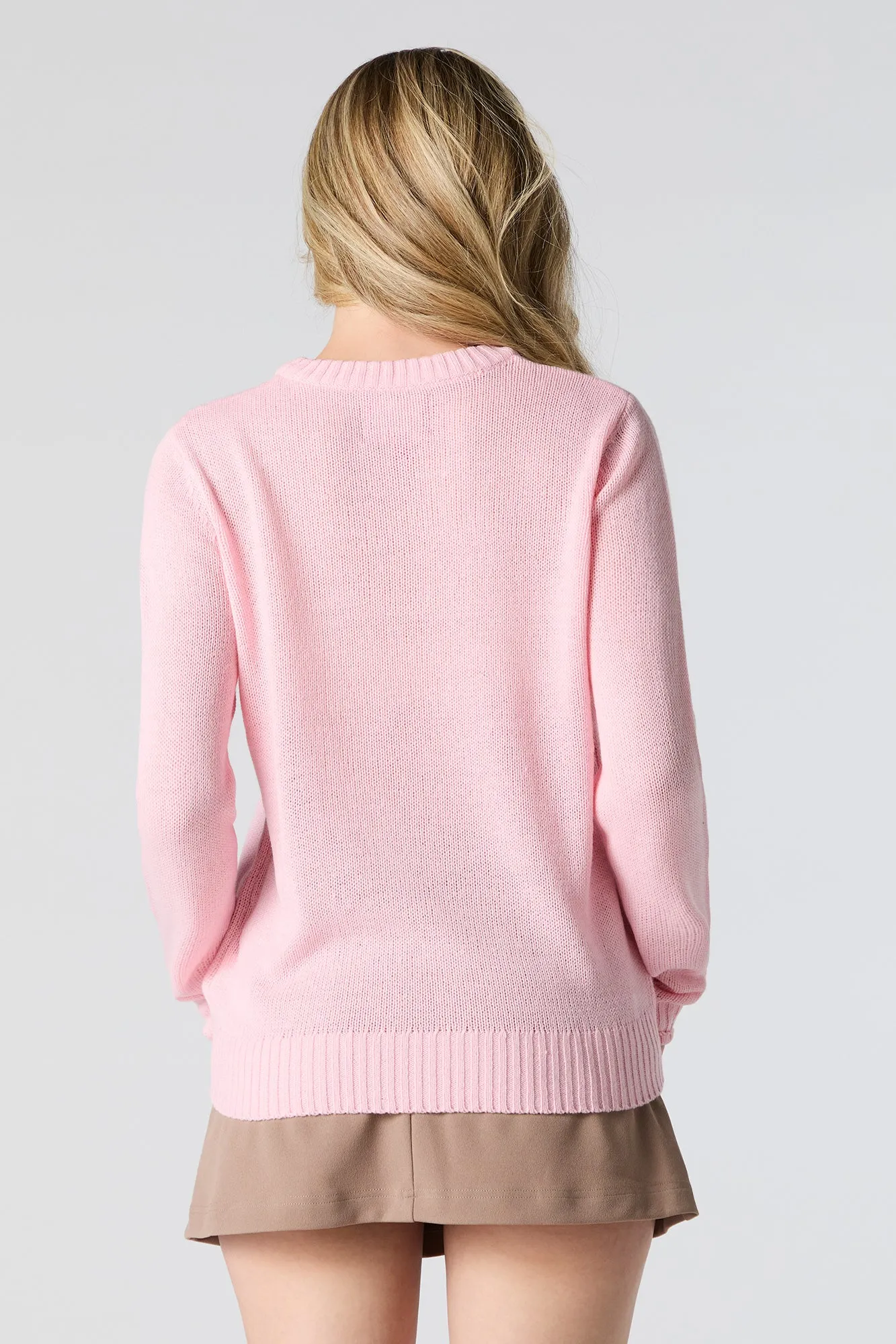 Chandail de Noël en tricot de jacquard à imprimé Bonne femme de pain d'épices sold by Urban Planet product image thumbnail 2