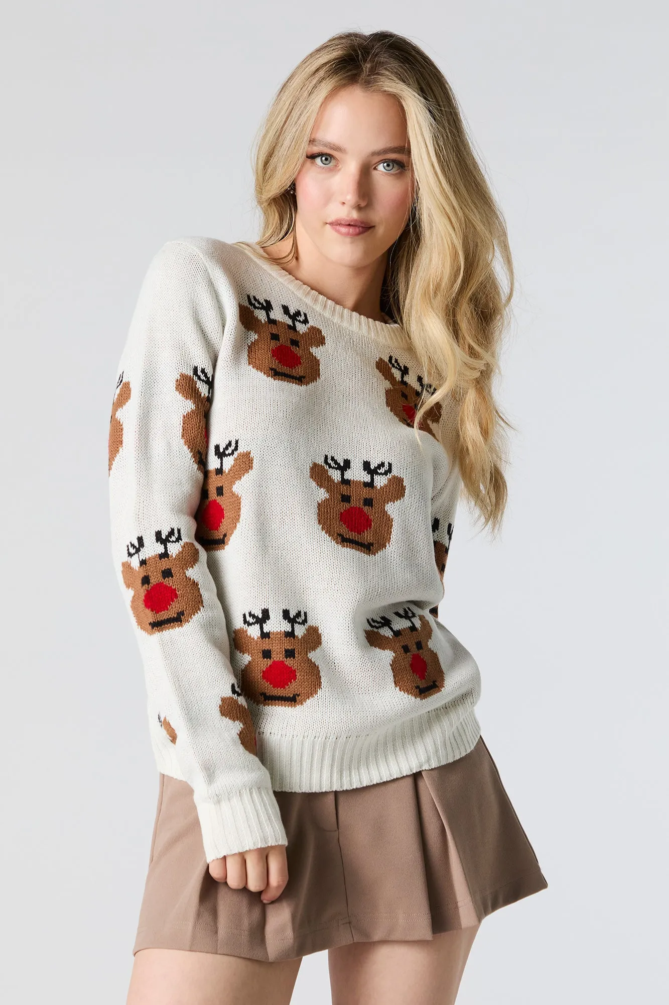 Rudolph Jacquard Knit Christmas Sweater sold by Urban Planet