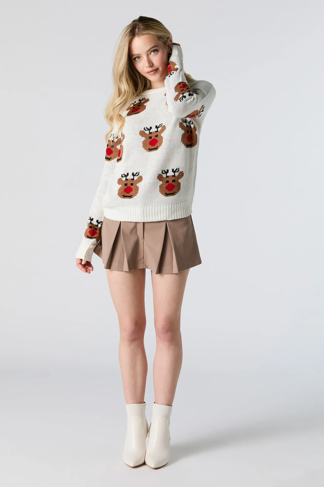 Rudolph Jacquard Knit Christmas Sweater sold by Urban Planet product image thumbnail 3