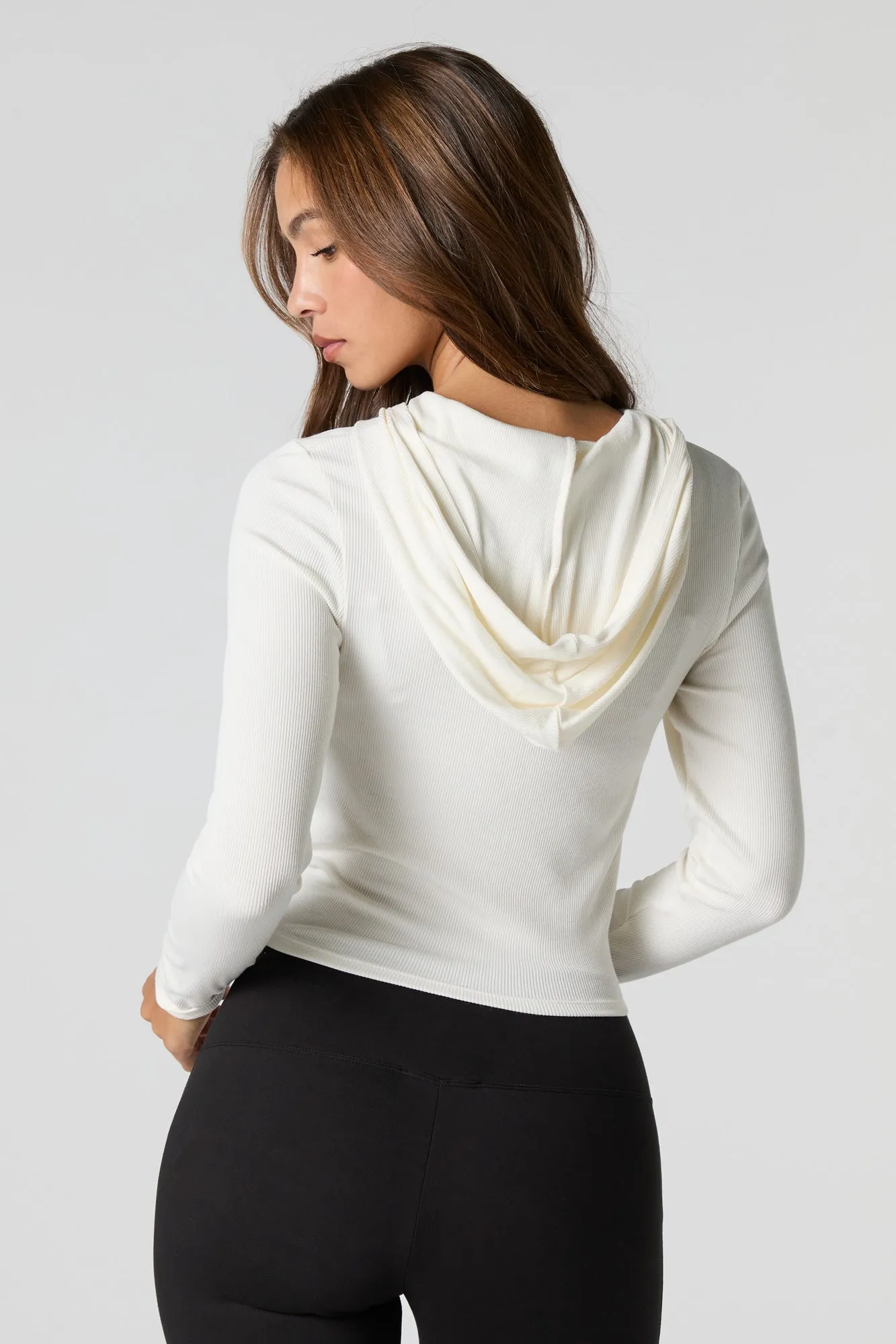 Haut à capuchon côtelé avec glissière sold by Urban Planet product image thumbnail 2