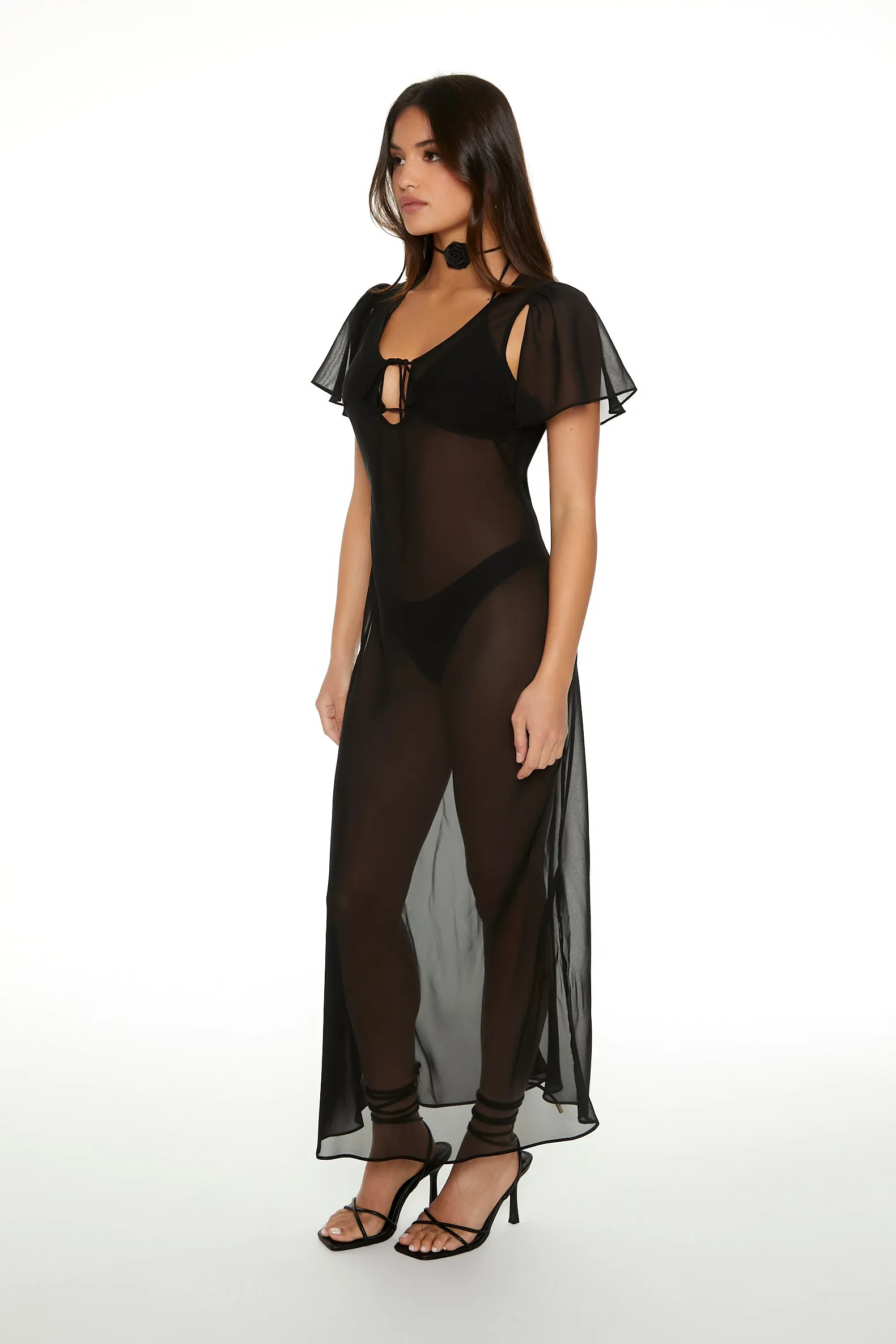 Robe maxi en chiffon diaphane sold by Urban Planet product image thumbnail 5