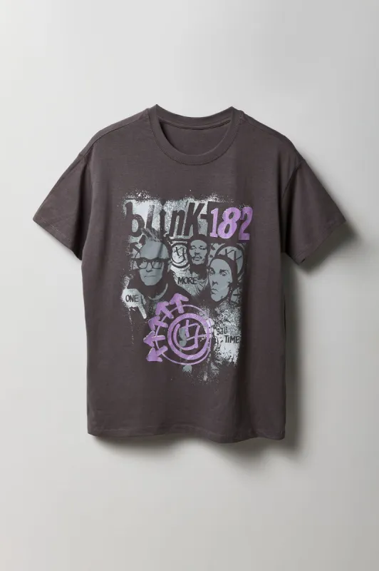 T-shirt coupe garçonne à motif Blink 182 made by Stitches