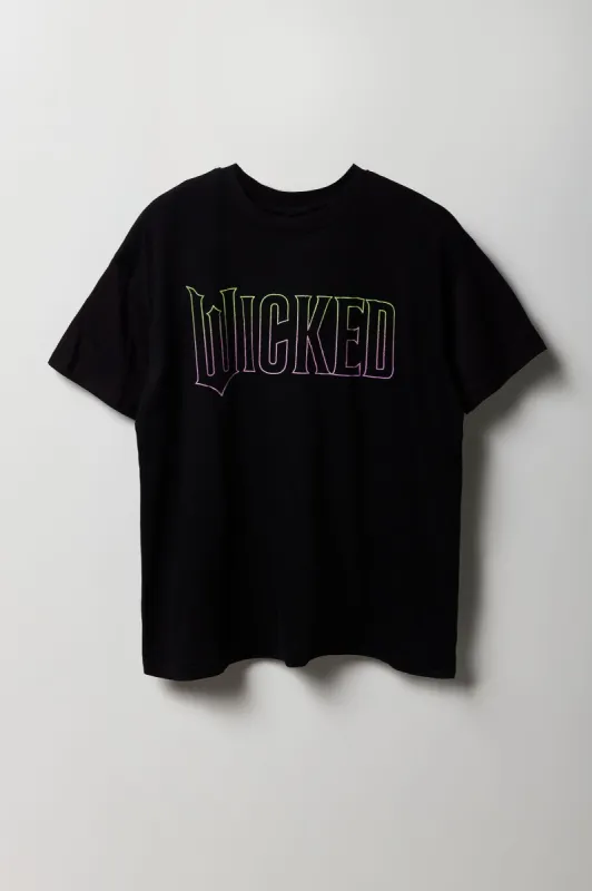 T-shirt coupe garçonne à motif Wicked sold by Urban Planet