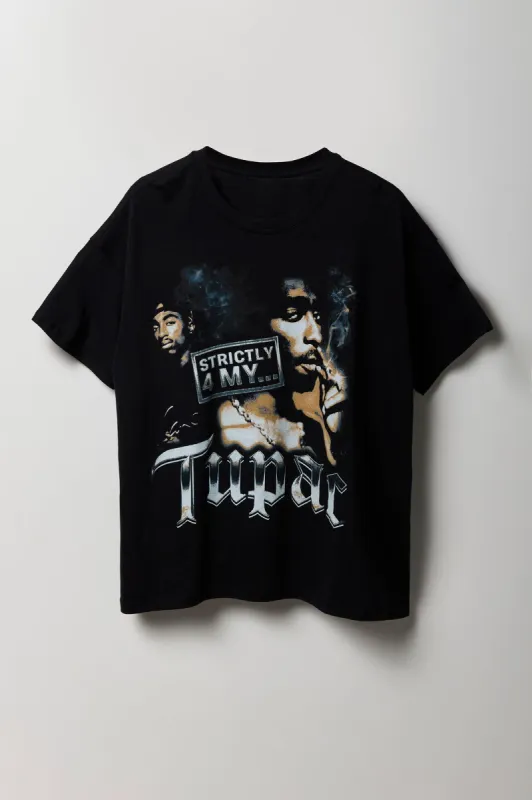 T-shirt coupe garçonne à motif Tupac sold by Urban Planet