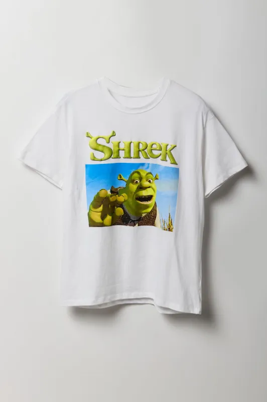 T-shirt coupe garçonne à motif Shrek sold by Urban Planet