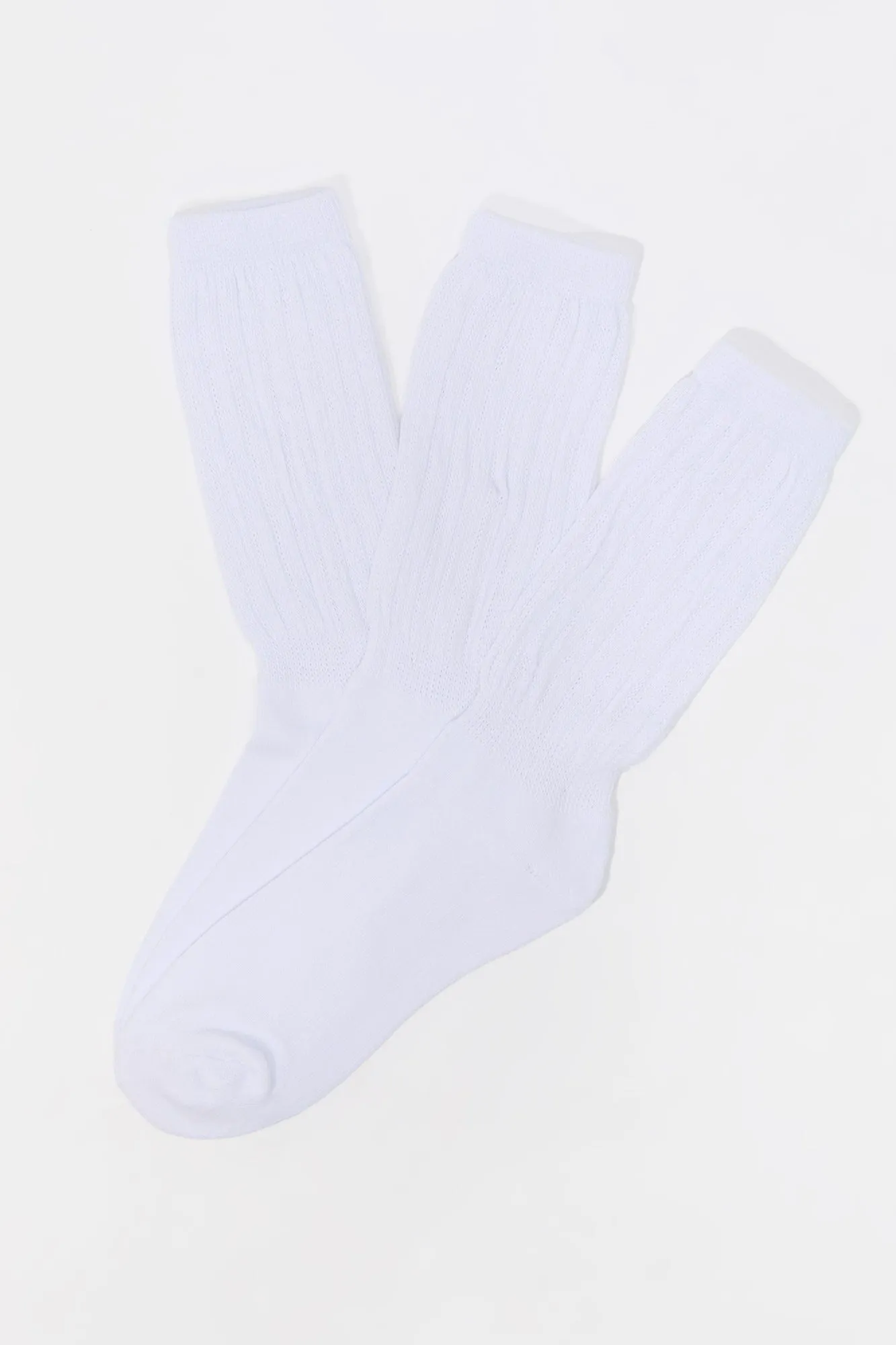 Slouchy Crew Socks (3 Pack) sold by Urban Planet
