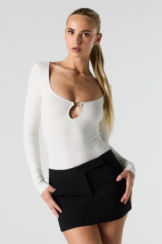Maillot côtelé à manche longue et découpe sold by Urban Planet