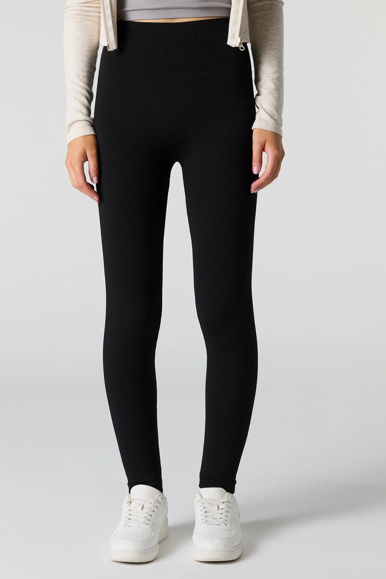 Legging côtelé taille haute sans couture sold by Urban Planet product image thumbnail 5