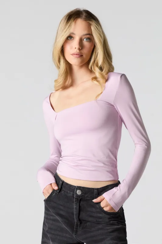 Contour Square Neck Long Sleeve Top sold by Urban Planet