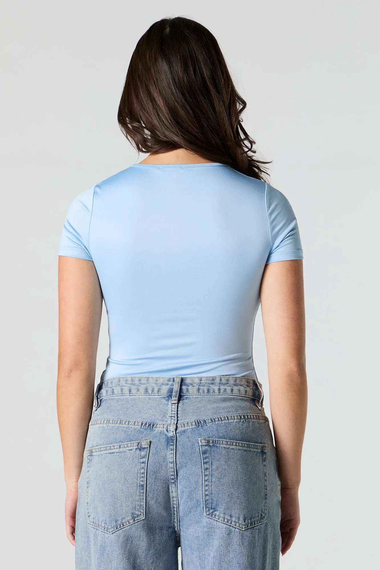 Maillot profilé à manches courtes avec encolure arrondie sold by Urban Planet product image thumbnail 2