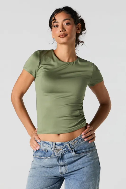 Contour Round Neck Short Sleeve Top sold by Urban Planet