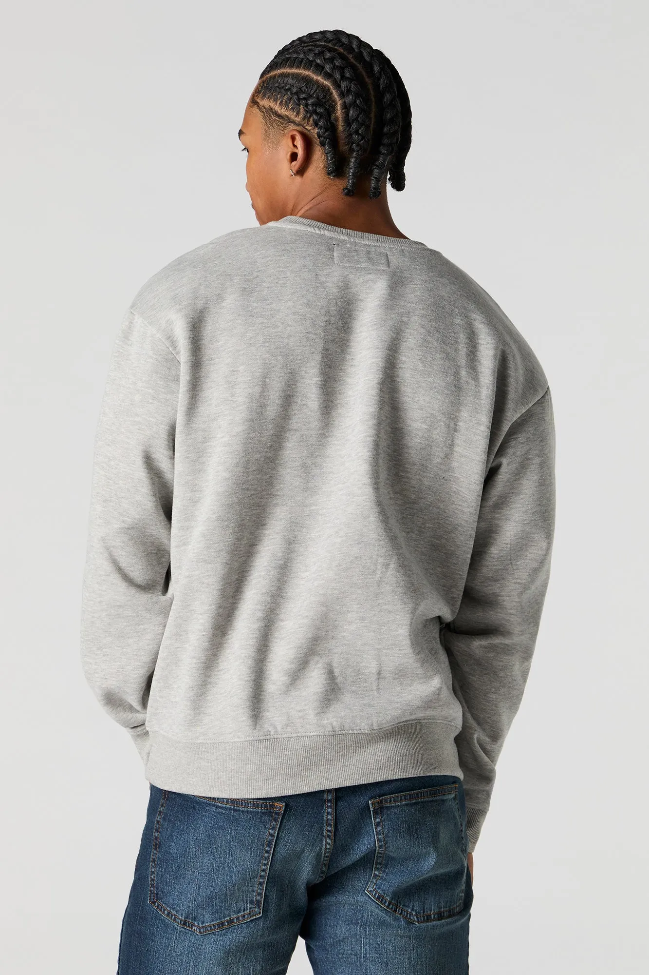 City Chenille Embroidered Fleece Sweatshirt sold by Urban Planet product image thumbnail 2