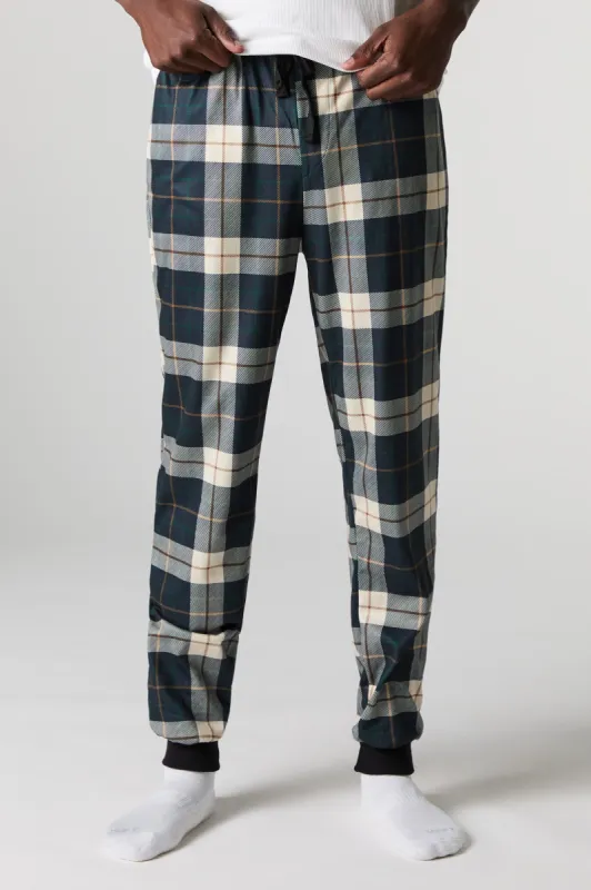 Holiday Plaid Print Pajama Jogger sold by Urban Planet