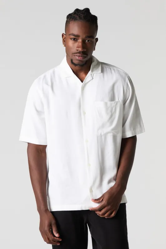 Short Sleeve Button-Up Top sold by Urban Planet