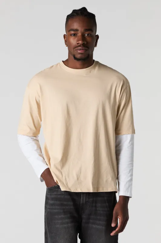 Layered Long Sleeve Top sold by Urban Planet