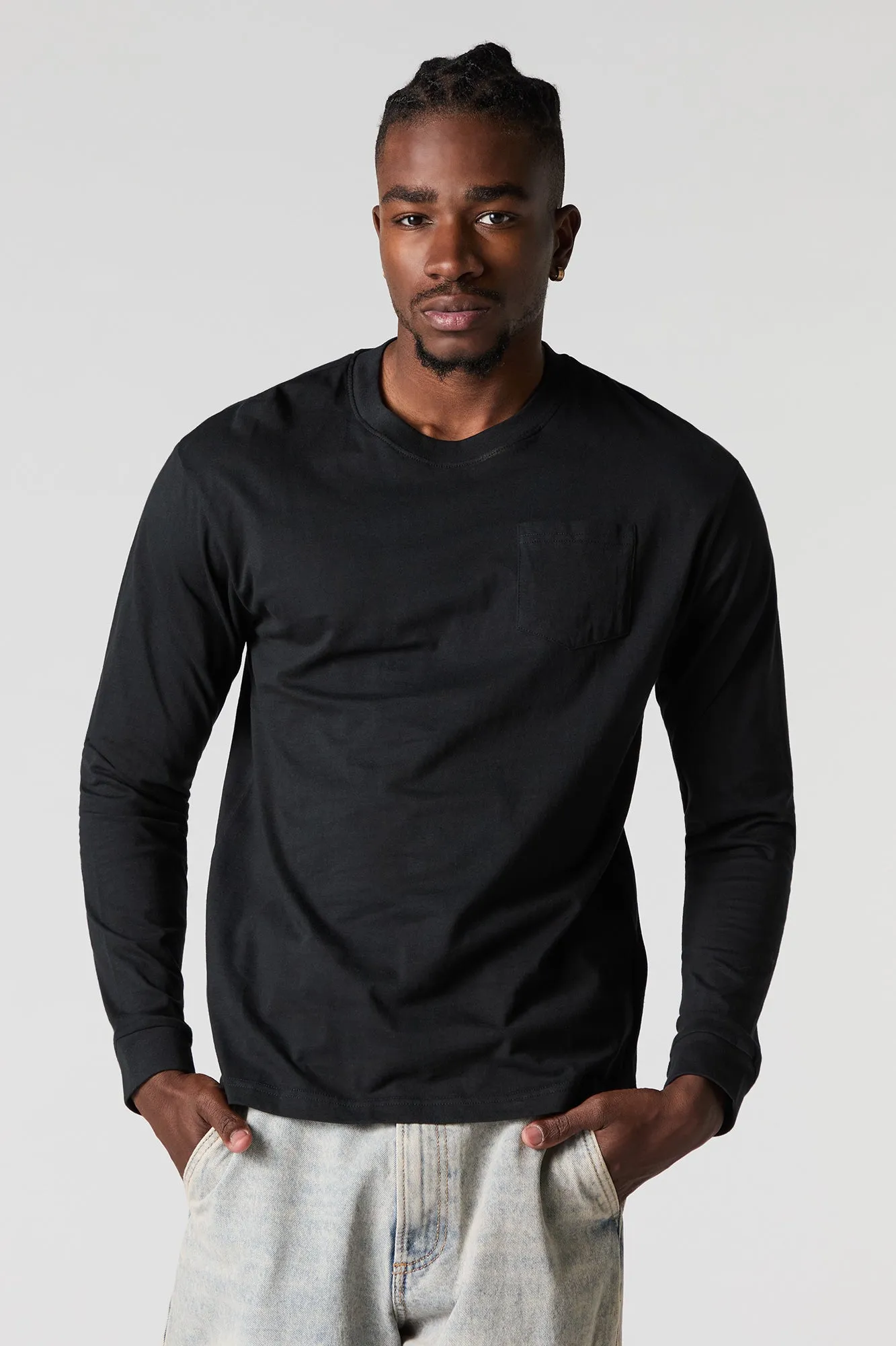 Chest Pocket Long Sleeve Top sold by Urban Planet product image thumbnail 4