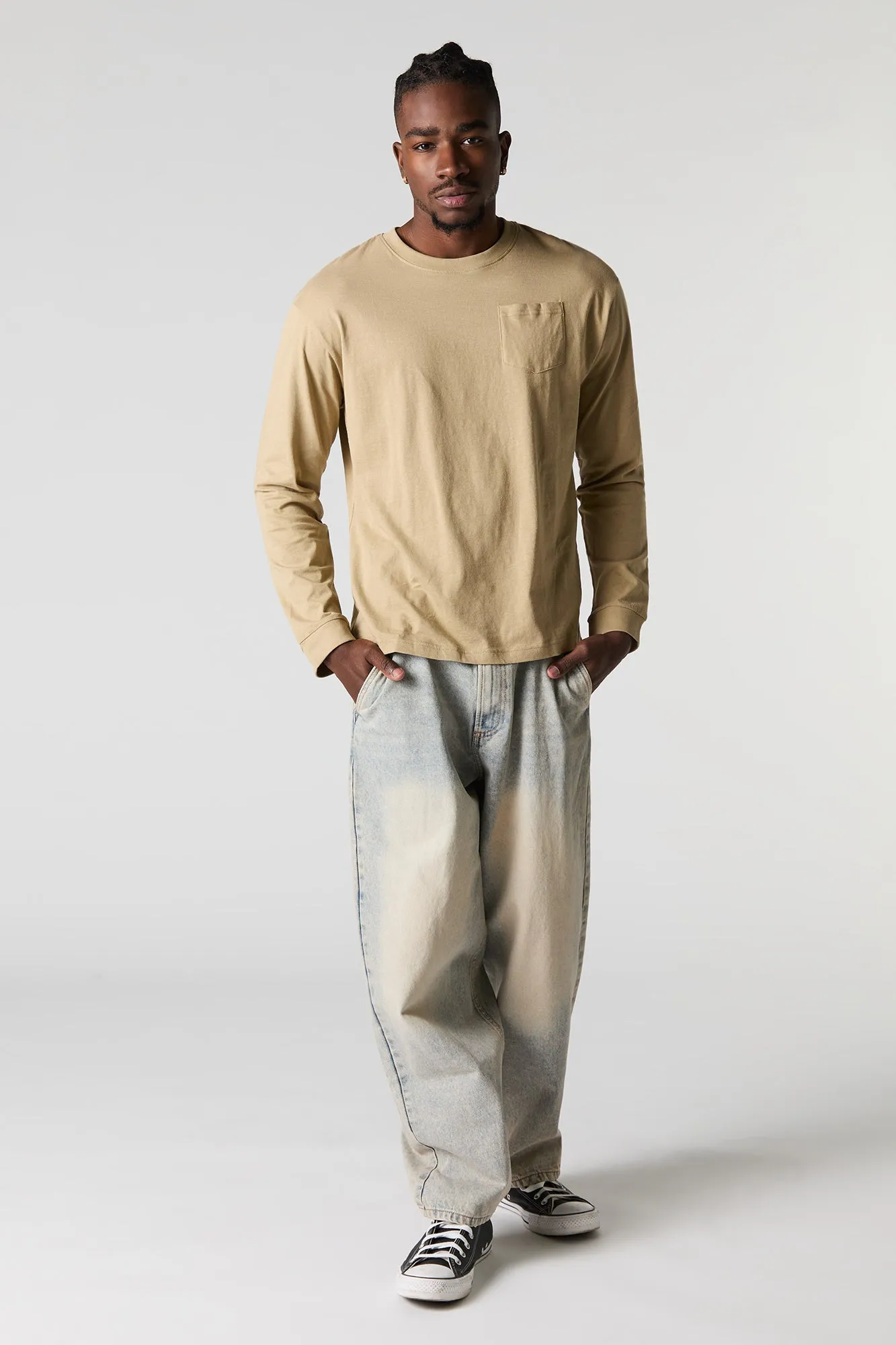 Chest Pocket Long Sleeve Top sold by Urban Planet product image thumbnail 3