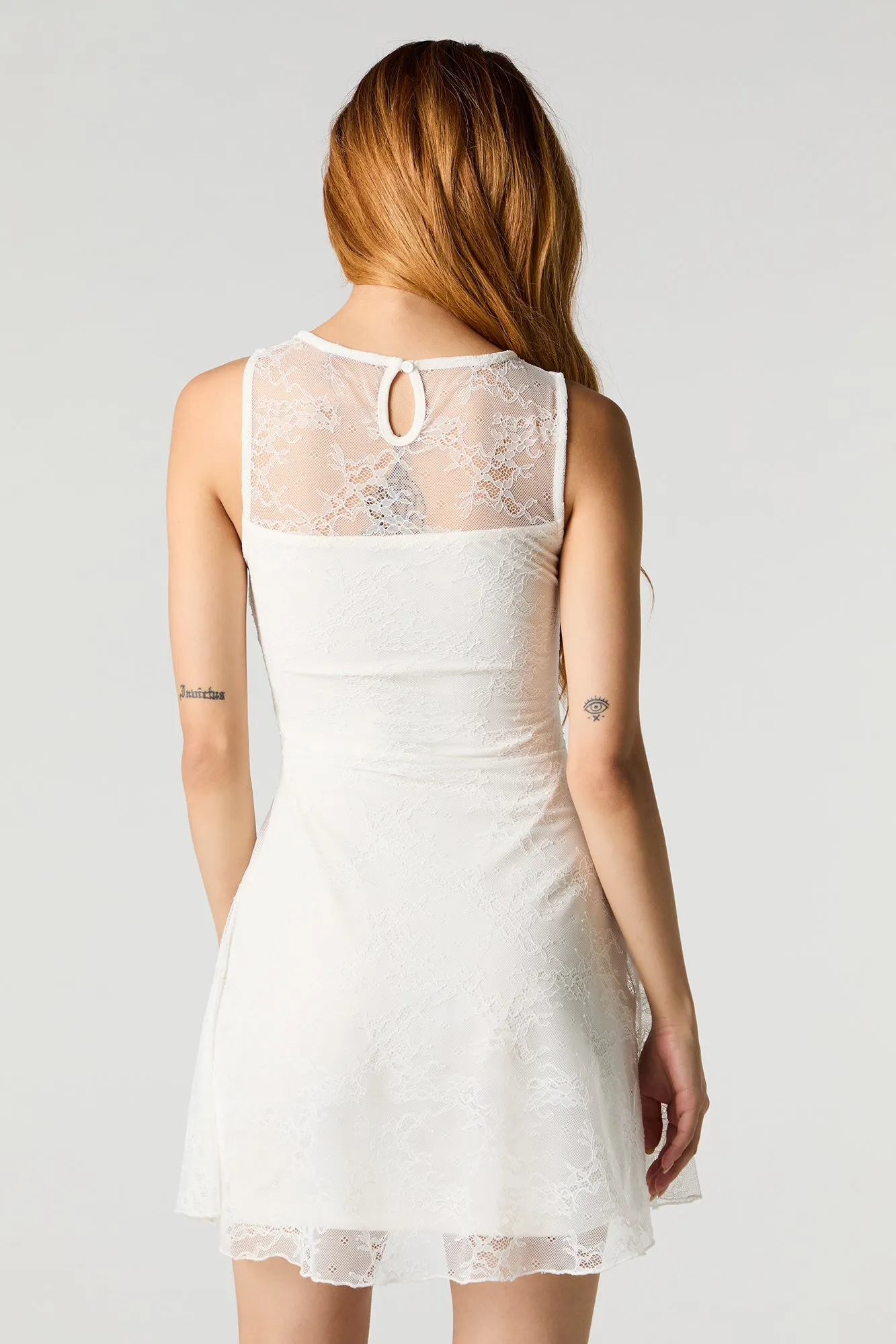 Floral Lace Sleeveless Mini Dress sold by Urban Planet product image thumbnail 2