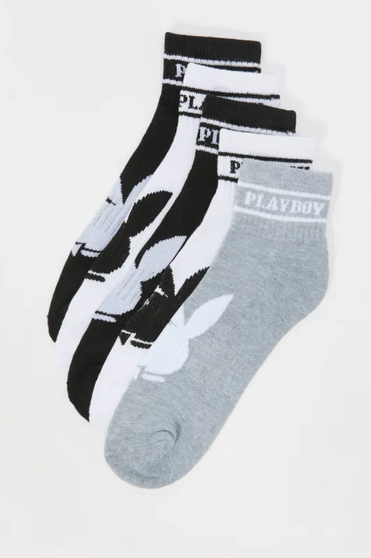 Playboy Quarter Socks (5 Pack) made by Urban Planet