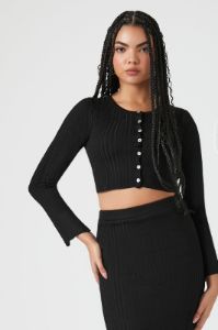 Ribbed Knit Long Sleeve Top and Skirt Set sold by Urban Planet