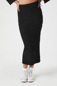 Ribbed Knit Long Sleeve Top and Skirt Set sold by Urban Planet