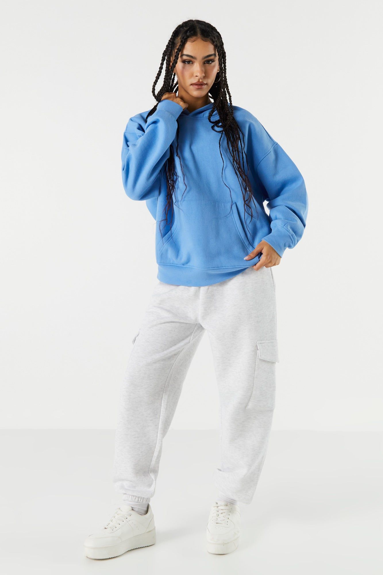 Haut surdimensionné à capuchon en molleton colore sold by Urban Planet product image thumbnail 3