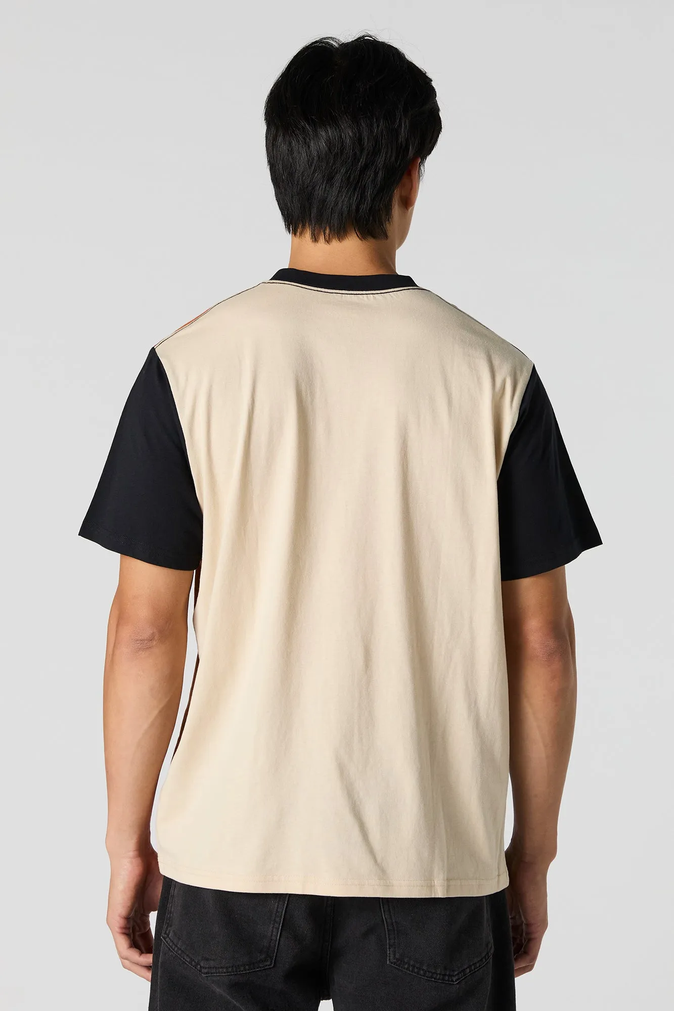 T-shirt avec motif brodé et blocs de couleur sold by Urban Planet product image thumbnail 2