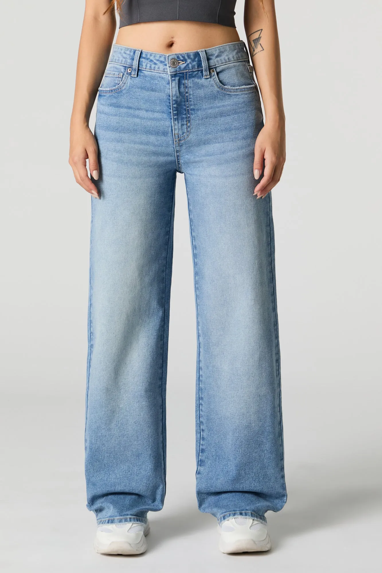 Medium Vintage Wash Wide Leg Stretch Jean sold by Urban Planet product image thumbnail 2