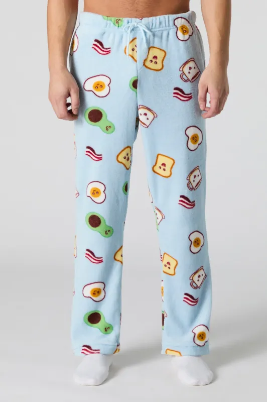 Breakfast Print Plush Pajama Pant sold by Urban Planet