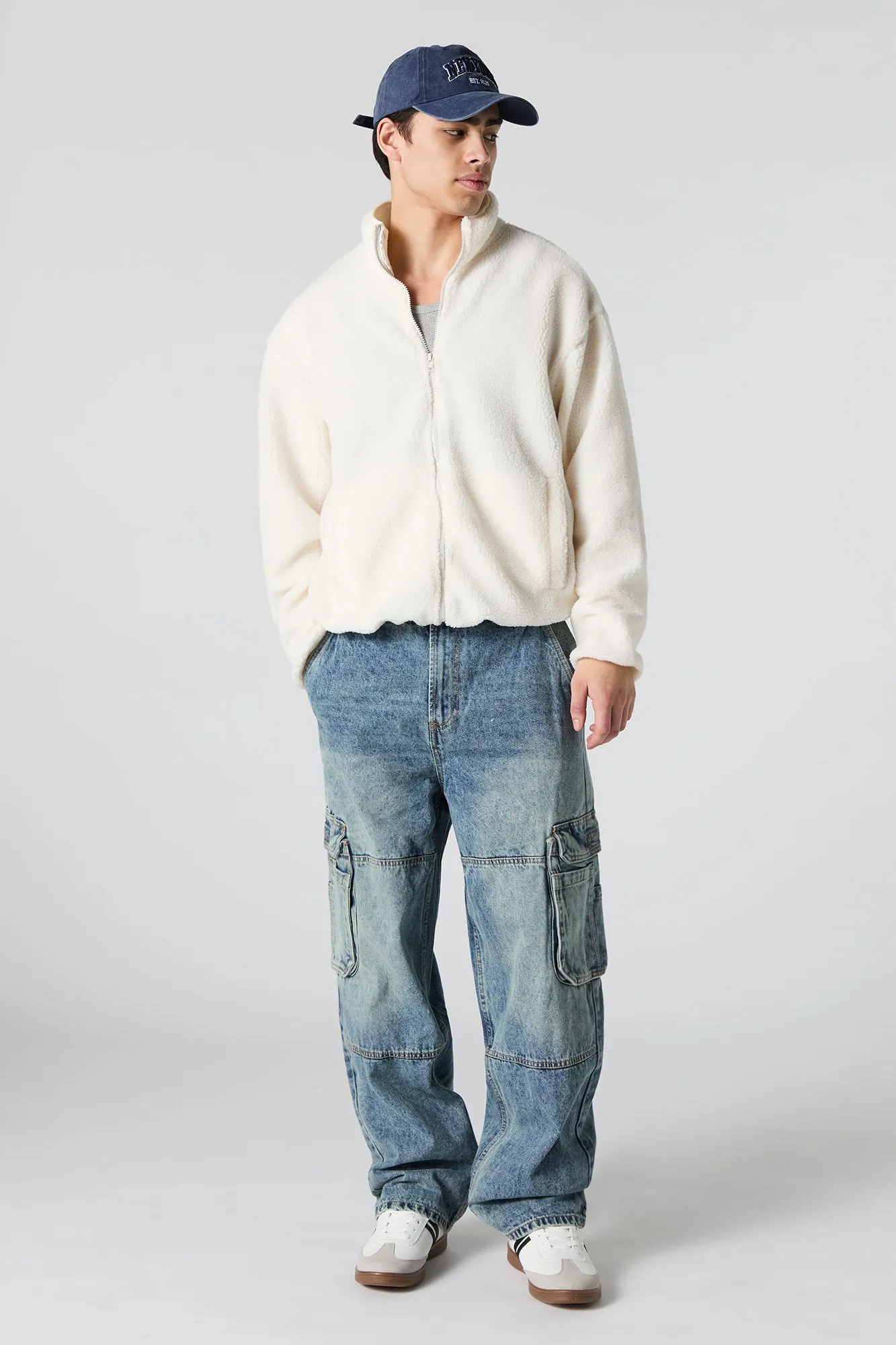 Sherpa Zip-Up Jacket sold by Urban Planet product image thumbnail 3