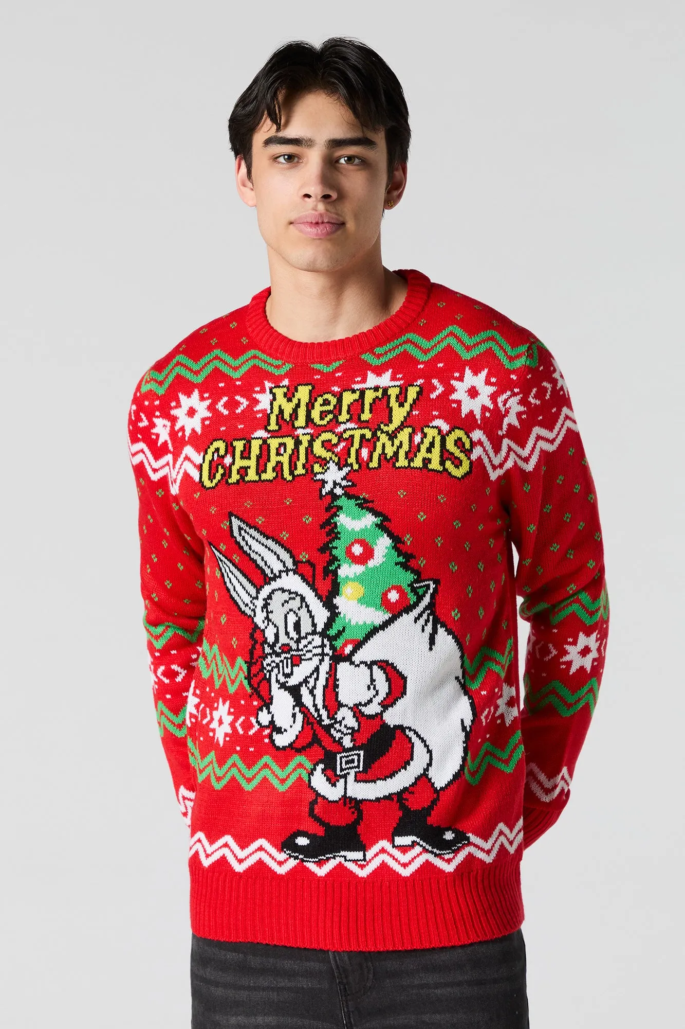 Bugs Bunny Jacquard Knit Christmas Sweater sold by Urban Planet
