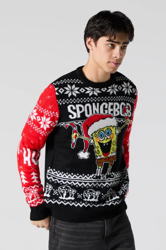 Chandail de Noël en tricot jacquard SpongeBob sold by Urban Planet