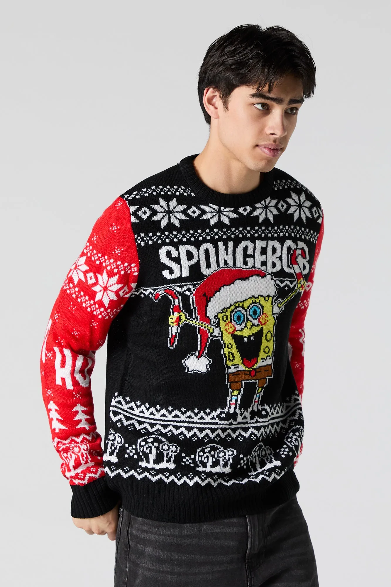 Chandail de Noël en tricot jacquard SpongeBob sold by Urban Planet