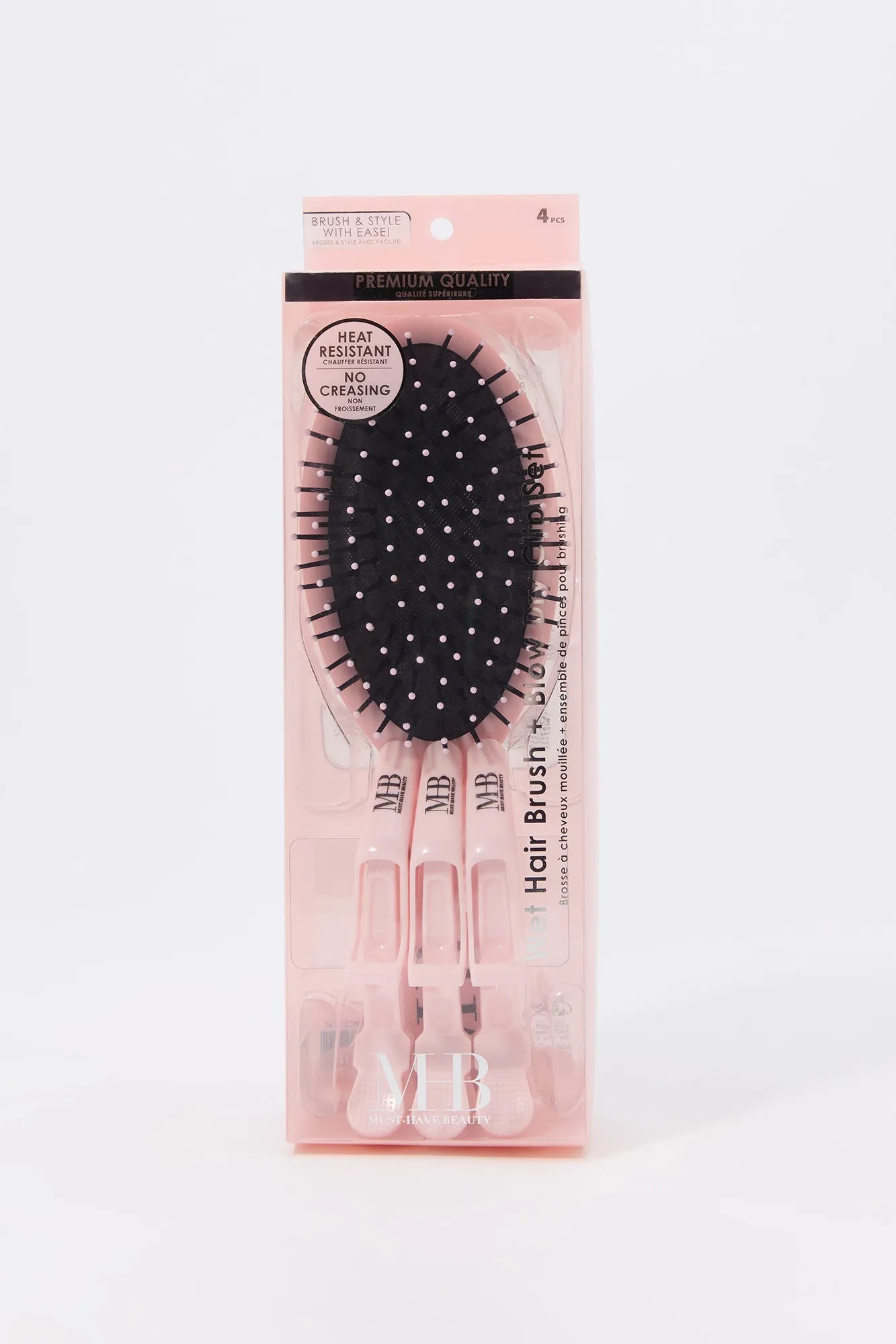 Hair Brush & Blow Dry Clip Set (4 Pcs) sold by Urban Planet product image thumbnail 2