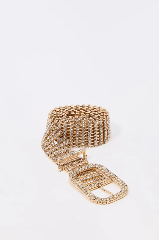 Ceinture garnie de pierres du Rhin et boucle carrée sold by Urban Planet