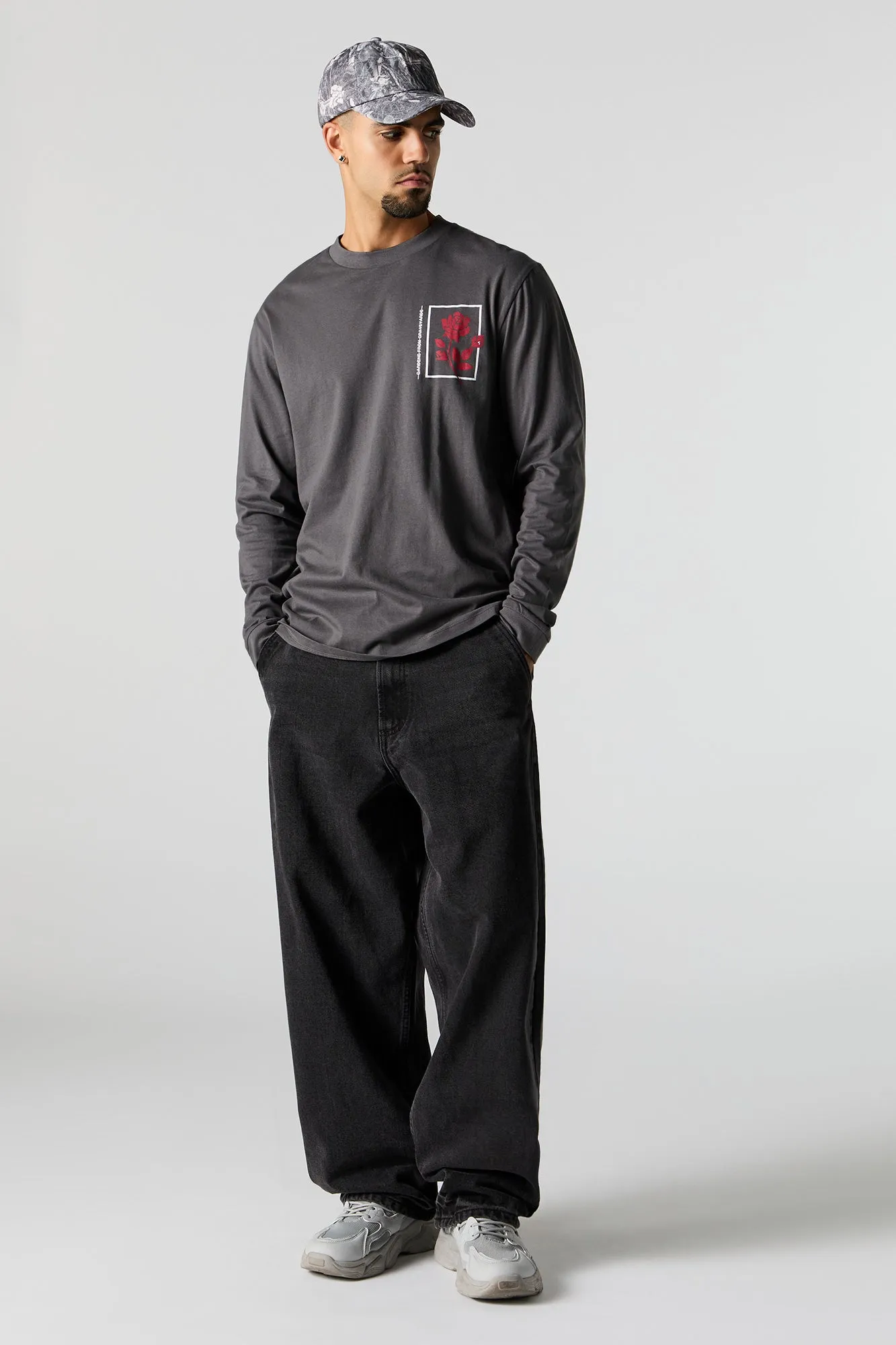 Haut à manches longues avec imprimé Gardens from Graveyards sold by Urban Planet product image thumbnail 3