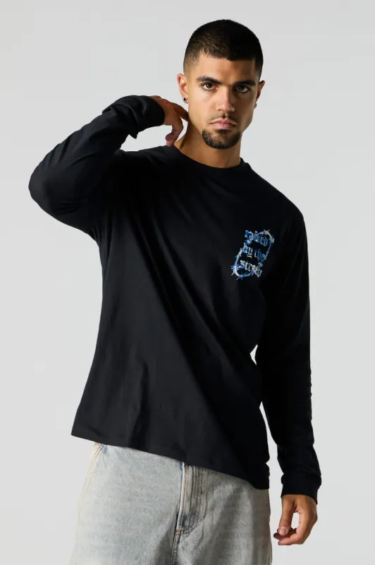 Raised by the Streets Graphic Long Sleeve Top sold by Urban Planet