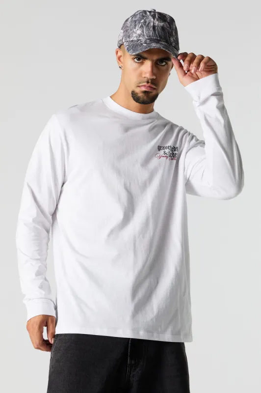 Graveyards & Gardens Graphic Long Sleeve Top sold by Urban Planet