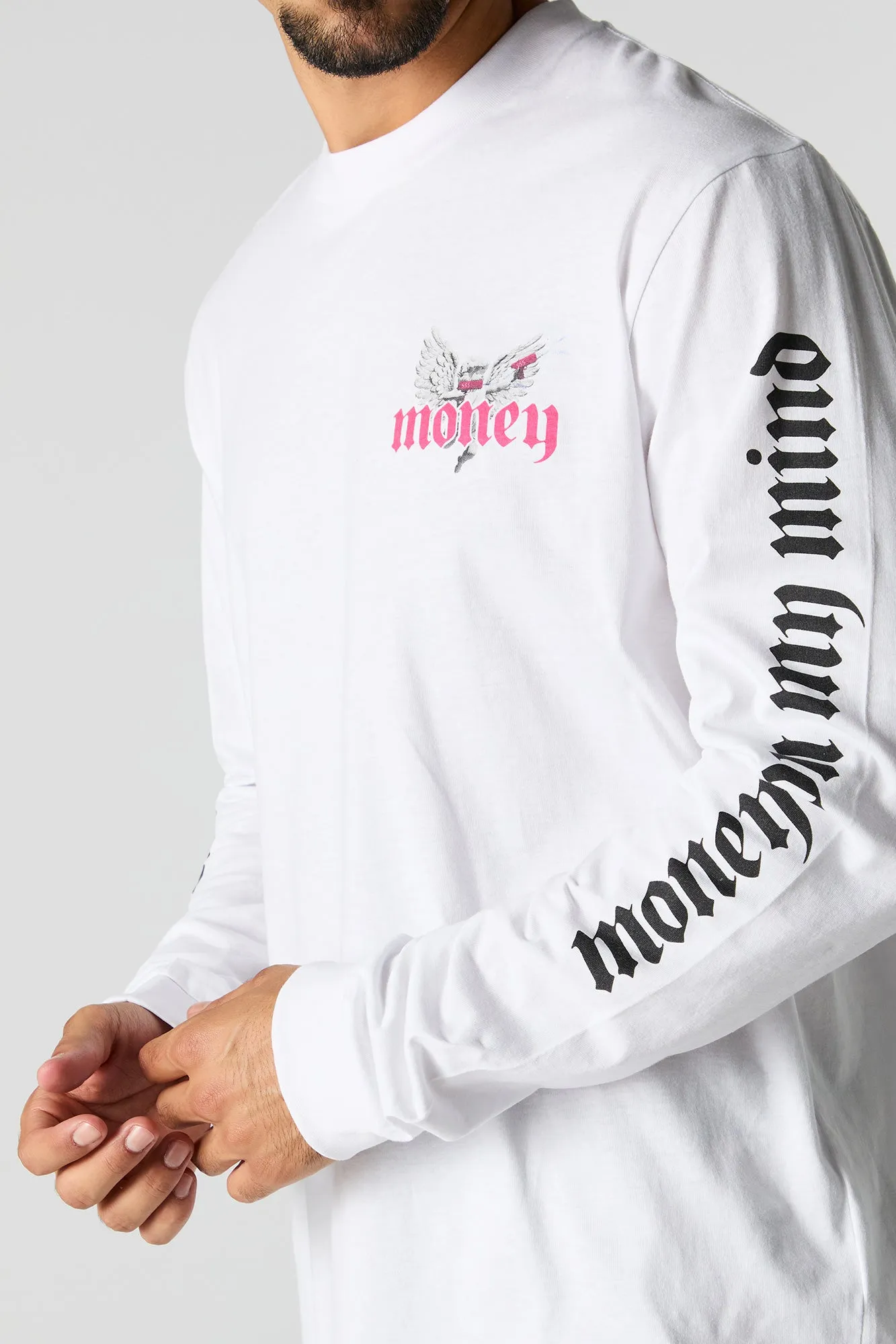 Money on My Mind Graphic Long Sleeve Top sold by Urban Planet product image thumbnail 4