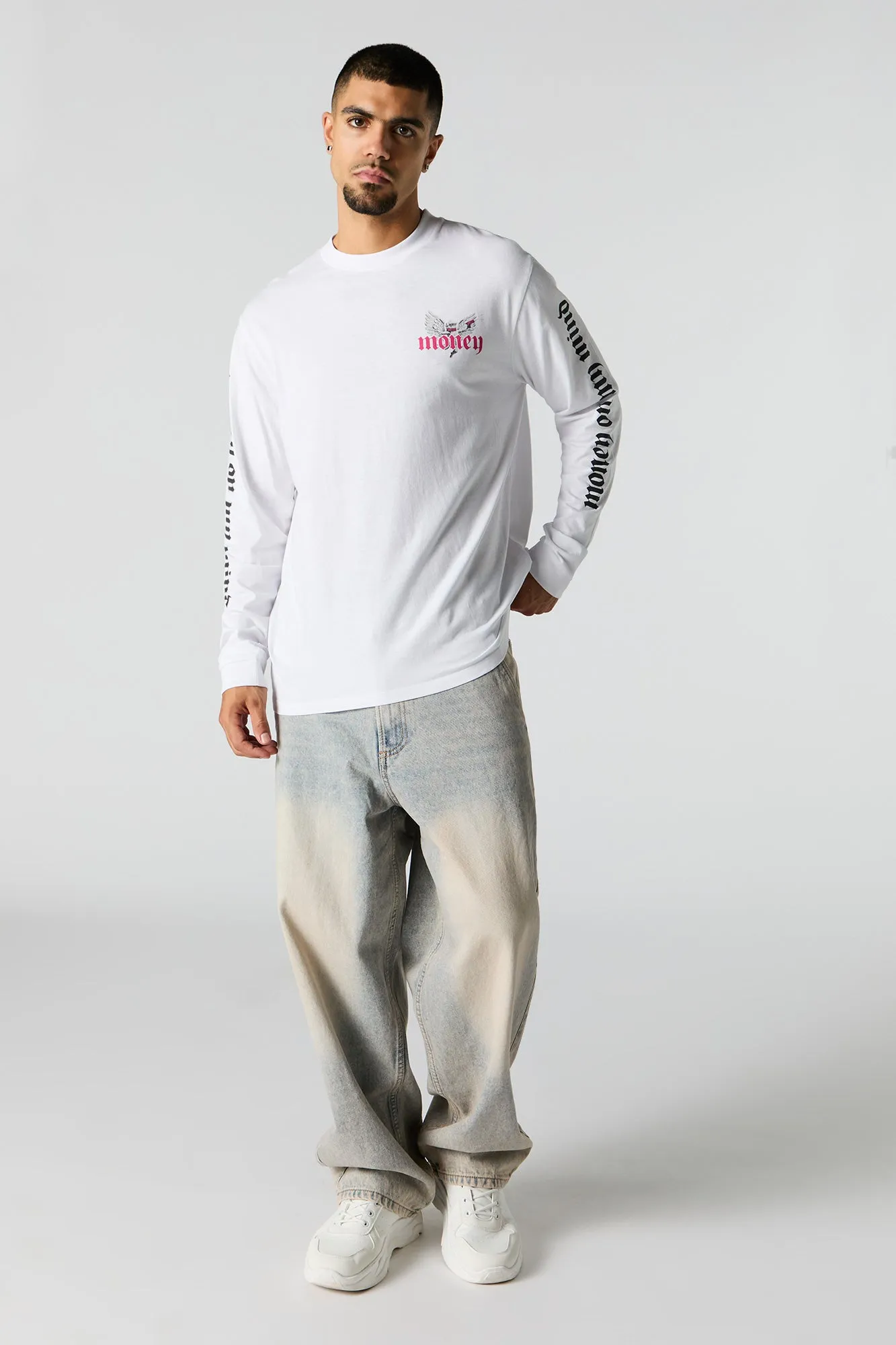 Money on My Mind Graphic Long Sleeve Top sold by Urban Planet product image thumbnail 3